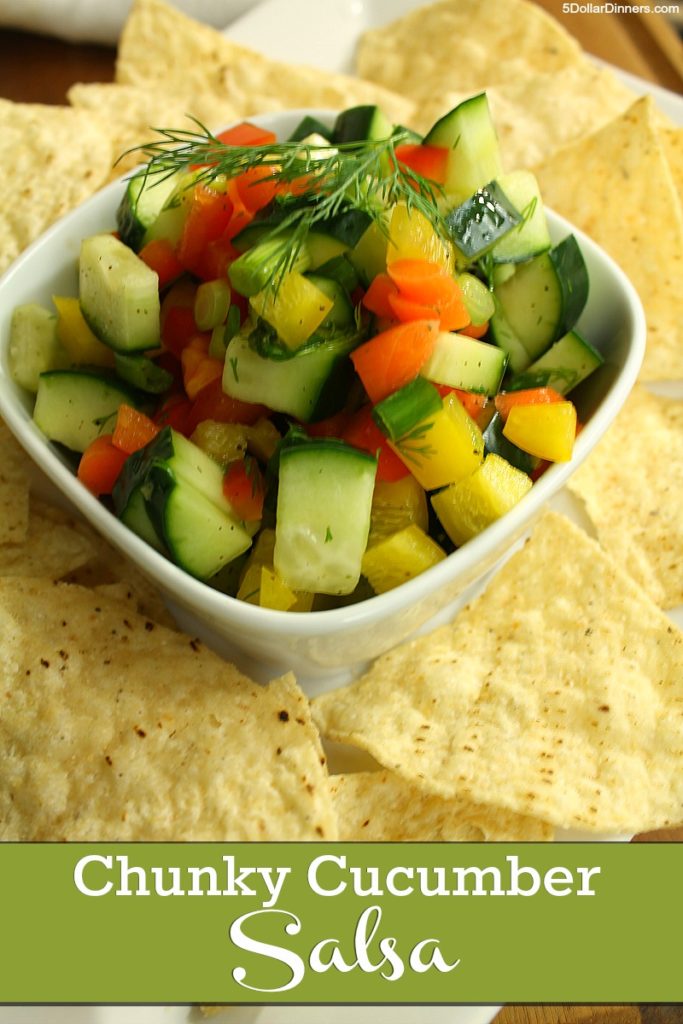 Chunky Cucumber Salsa | 5DollarDinners.com