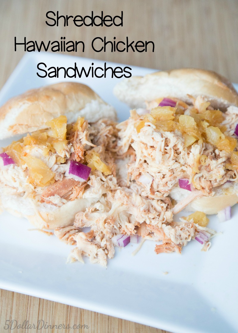 Shredded Hawaiian Chicken Sandwiches Recipe