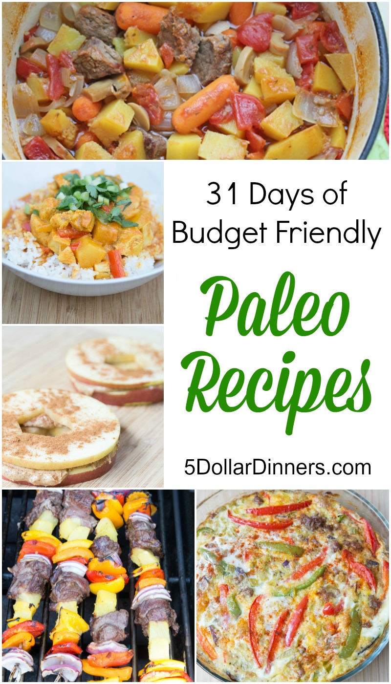 31 Days of Budget Friendly Paleo Recipes from 5DollarDinners.com