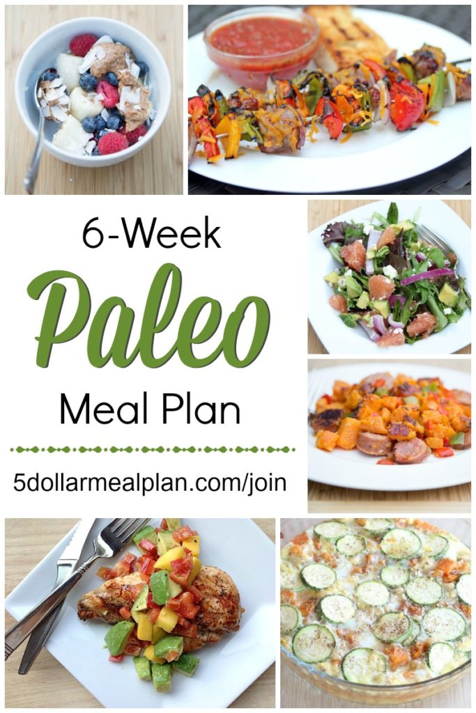 6 Week Paleo Meal Plan | 5DollarDinners.com