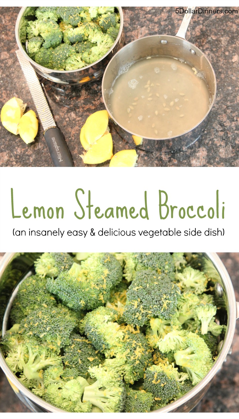 Lemon Steamed Broccoli from 5DollarDinners.com