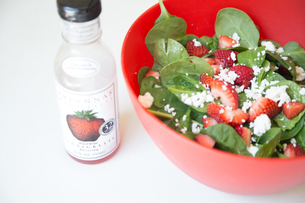Spinach Salad with Strawberries & Goat Cheese 5 Dinners