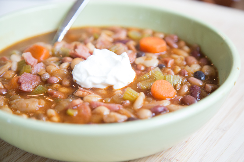 Sweet Spicy Cajun Bean & Ham Soup Recipe