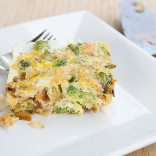 Frittata with Broccoli & Caramelized Onions 5 Dinners