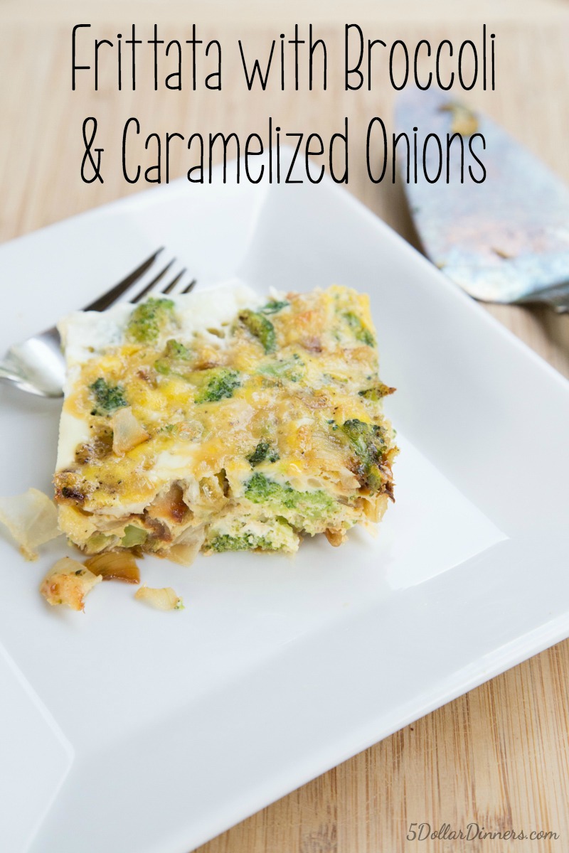 Broccoli Carmelized Onion Frittata Recipe | 5DollarDinners.com