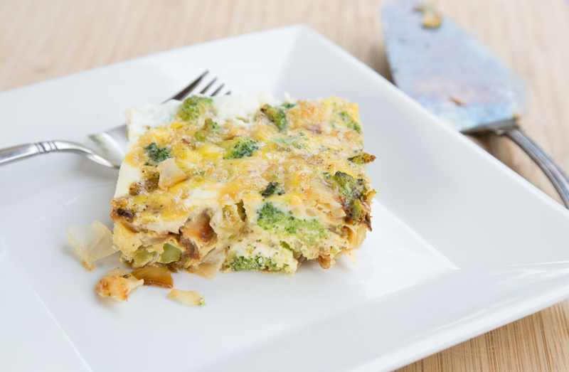 Broccoli Carmelized Onion Frittata