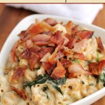 Homemade Mac and Cheese with Bacon and Spinach | 5DollarDinners.com