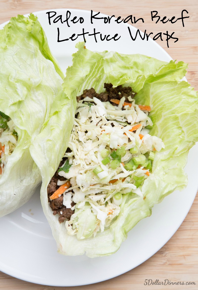 Korean Beef Lettuce Wraps Recipe | 5DollarDinners.com