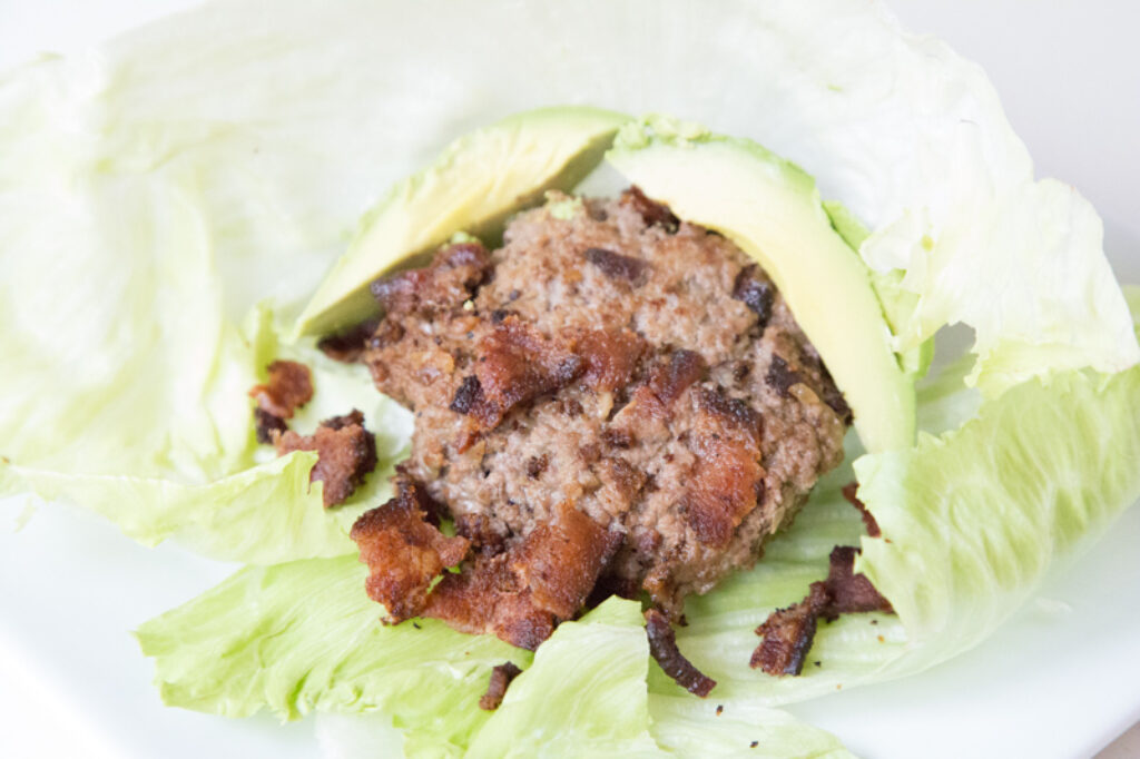 Paleo Bacon Burger Lettuce Wraps-5