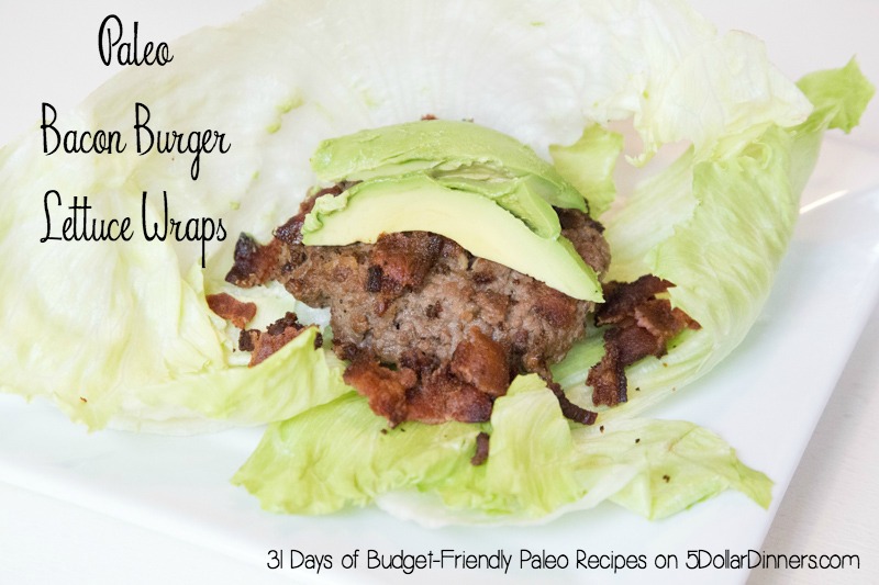 Paleo Bacon Burger Lettuce Wraps Recipe | 5DollarDinners.com