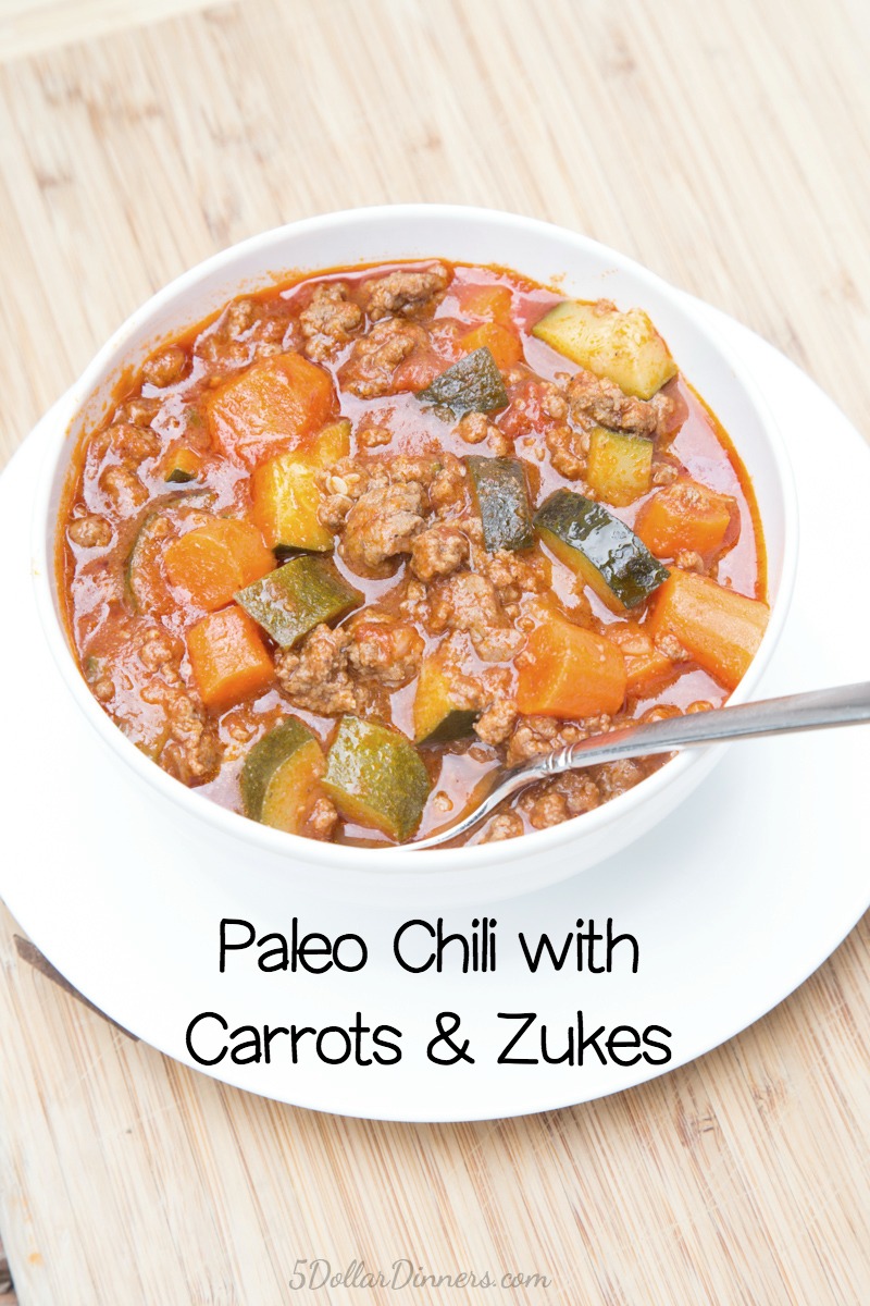 Paleo Chili with Carrots and Zucchini Recipe | 5DollarDinners.com