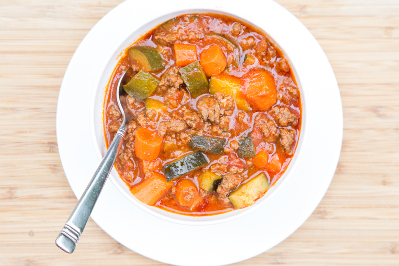 Paleo Chili with Carrots and Zucchini