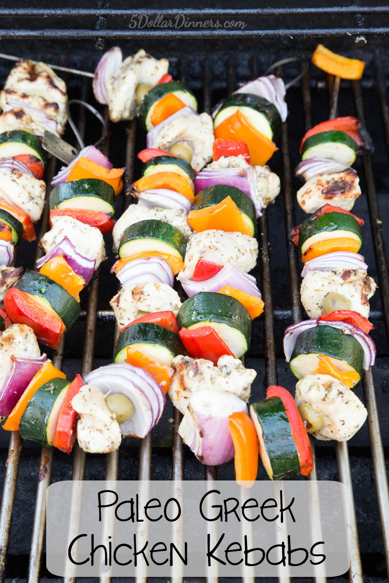 Paleo Greek Chicken Kebabs Recipe | 5DollarDinners.com