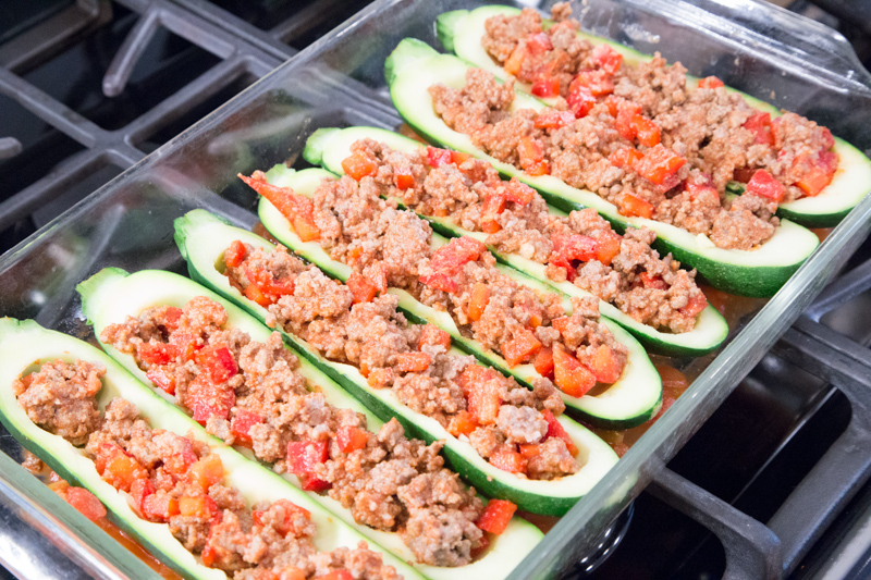 Paleo Taco Zucchini Boats