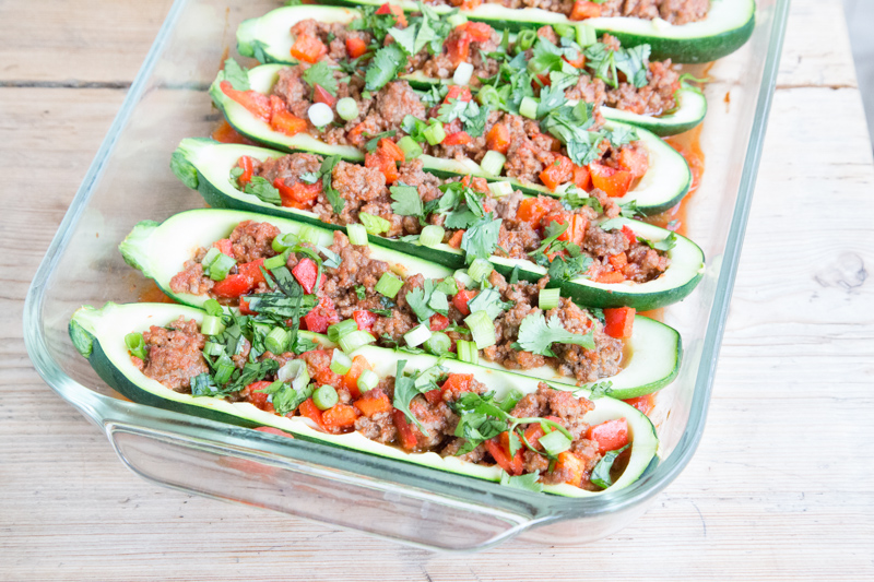 Paleo Taco Zucchini Boats _-5