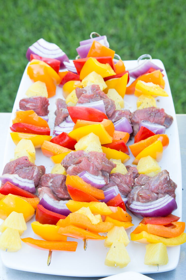 Steak, Pineapple, Pepper Kebabs Paleo Recipe 5 Dinners