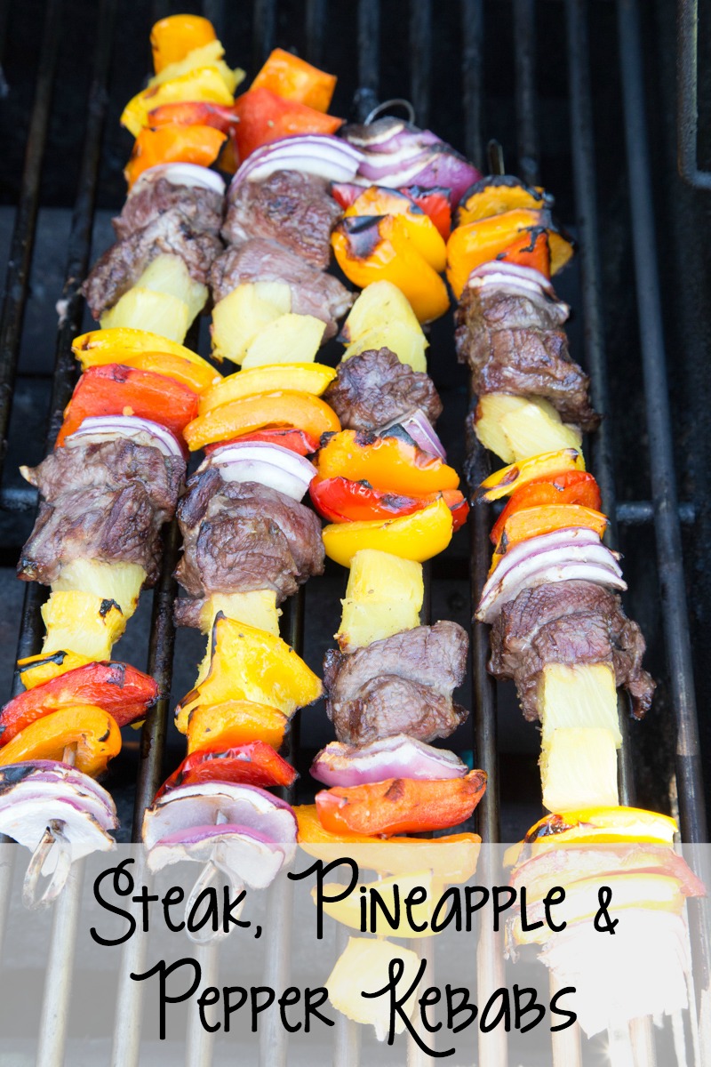 Steak Pineapple Pepper Kebabs Recipe | 5DollarDinners.com