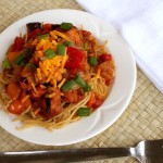 Barbecue Spaghetti with Smoked Chicken | 5DollarDinners.com