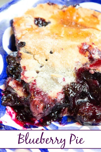 Blueberry Pie with homemade sugared crust from 5DollarDinners.com