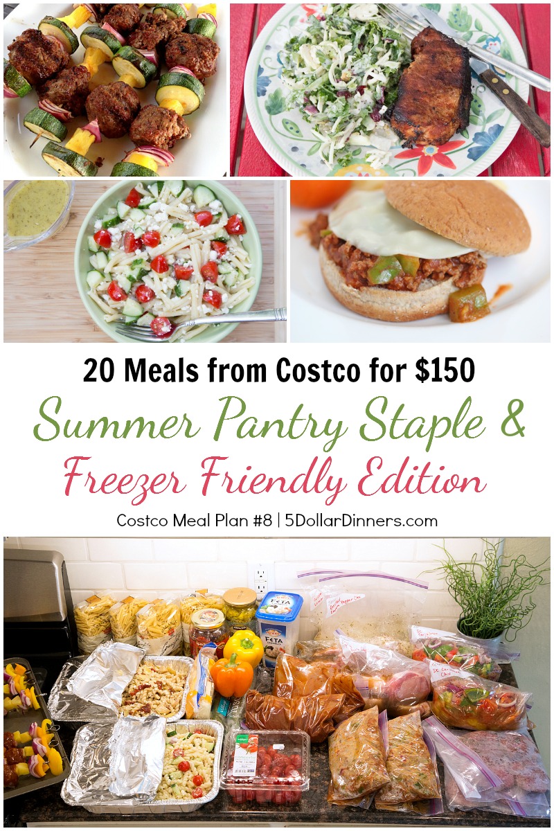 Costco Summer 8 Meal Plan from 5DollarDinners