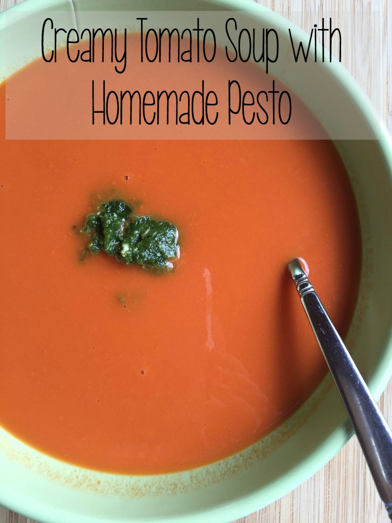Creamy Tomato Soup with Pesto