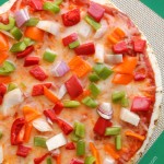 Easy Veggie Tortilla Pizzas from 5DollarDinners.com