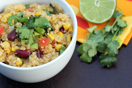 Spicy Quinoa with Kidney Beans, Corn and Lime | 5DollarDinners.com