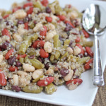 Four Bean Salad with Quinoa | 5DollarDinners.com