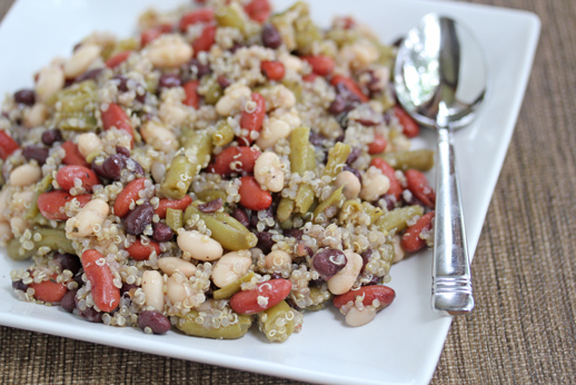 Four Bean Salad with Quinoa | 5DollarDinners.com