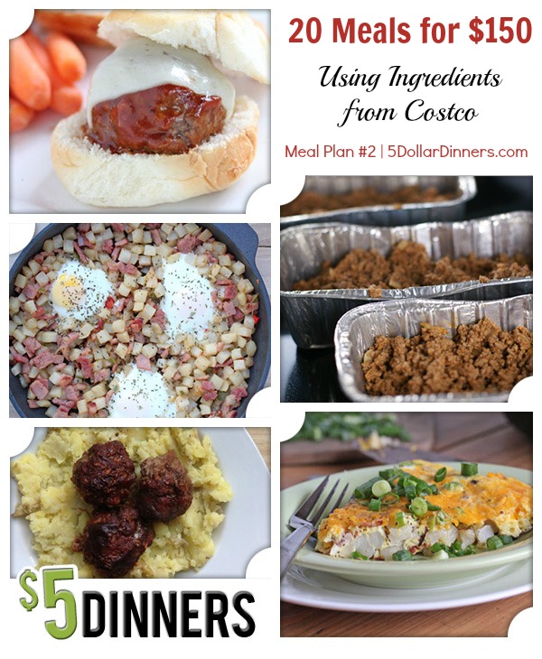 20 Meals for $150 Meal Plan #2 from 5DollarDinners.com