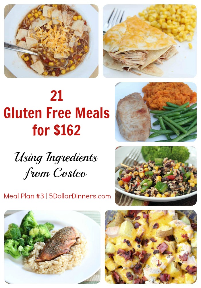 21 Gluten Free Meals for $162 Meal Plan #3 from 5DollarDinners.com