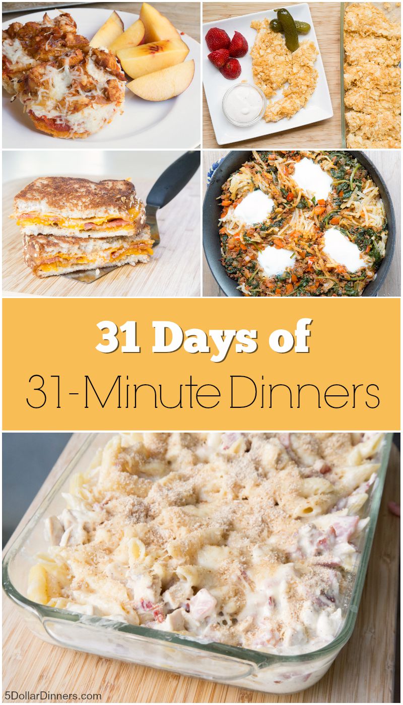 31 Days of 31 Minute Dinners from 5DollarDinners.com