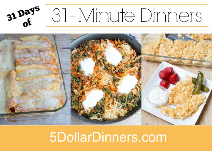 31 Days of 31 Minute Dinners square