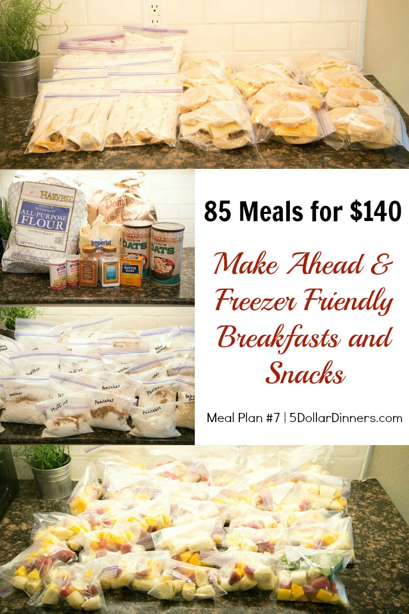 Best Breakfast Meal Prep Plan with 85 Meals for $140 - $5 Dinners