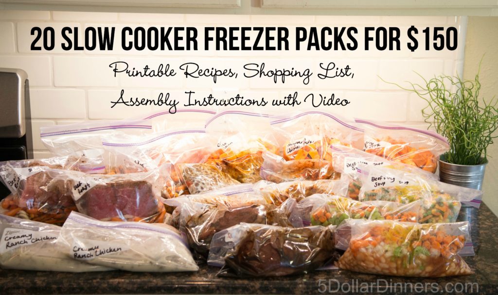 Slow Cooker Freezer Pack 2nd Edition Meal Plan