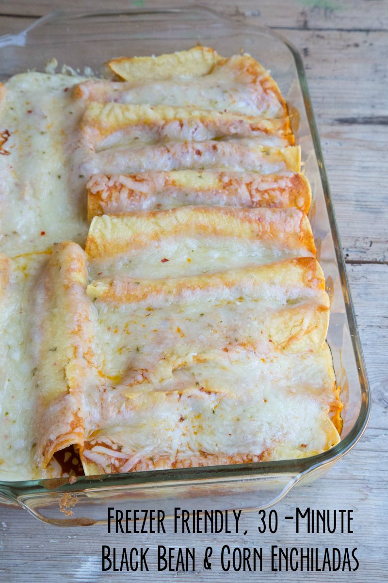 30-Minute Black Bean Enchiladas Recipe on 5DollarDinners.com