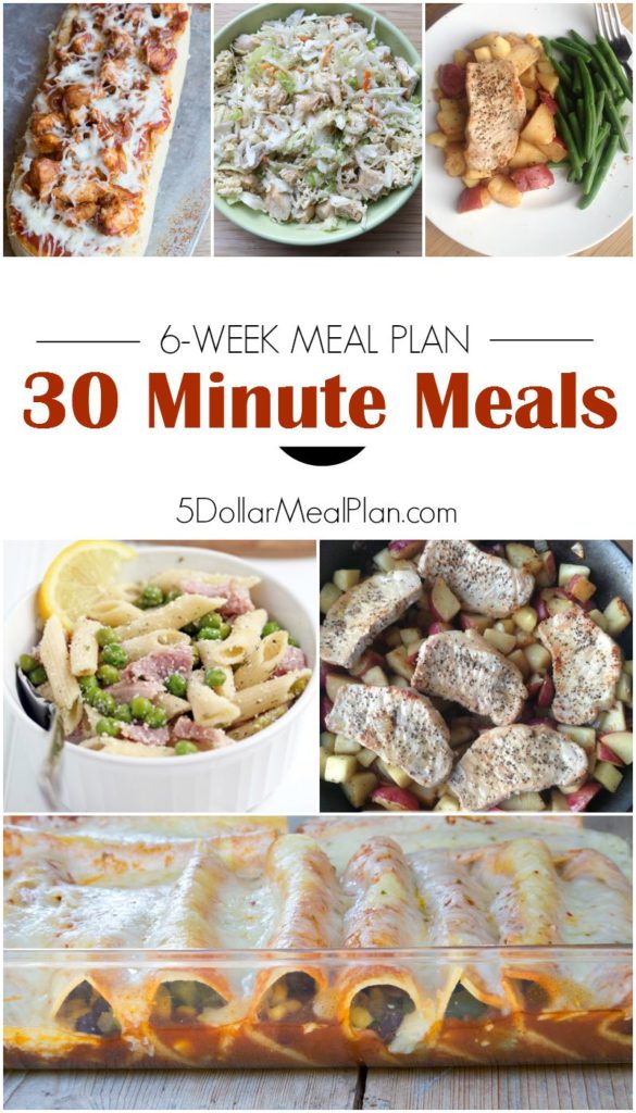 Dinner in a Dash! The 30Minute Meals Plan with Recipes & Shopping
