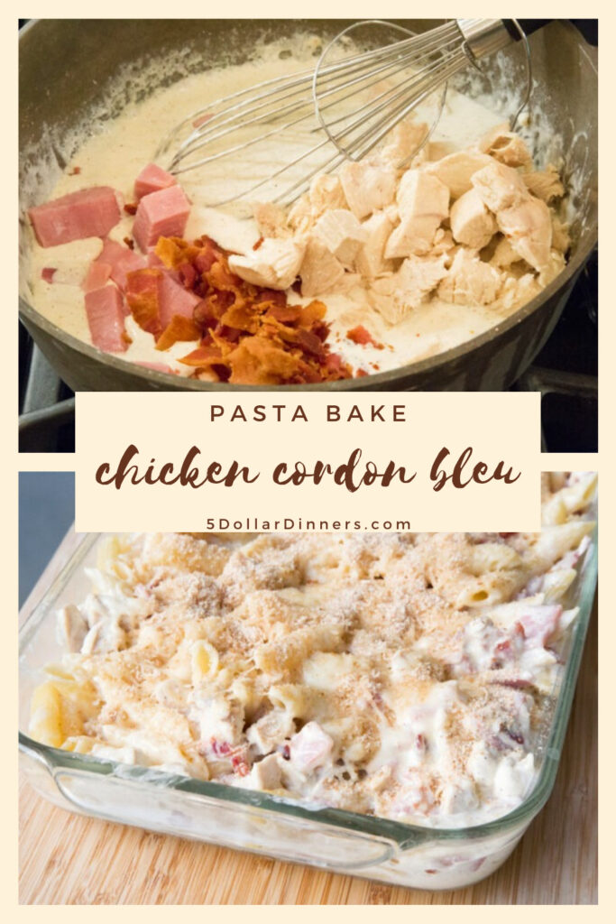 chicken cordon bleu pasta