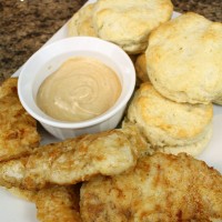 Chicken and Biscuits with BBQ Fry Sauce | 5DollarDinners.com