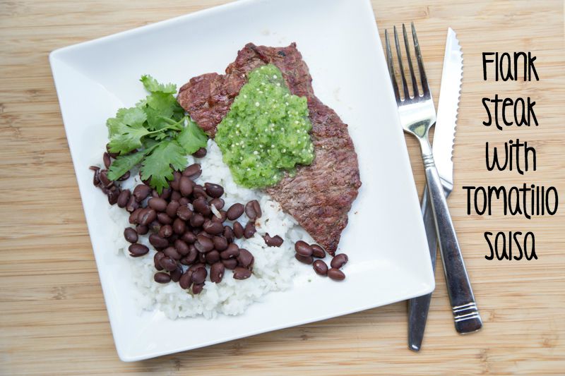 Grilled Flank Steak with Tomatillo Salsa Recipe