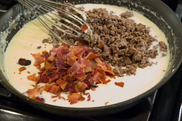 Homemade Macaroni Cheese With Beef And Bacon Recipe Homemade Macaroni Cheese With Beef And Bacon Recipe