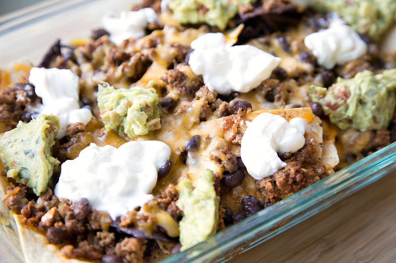 Baked-Beef-Bean-Nachos