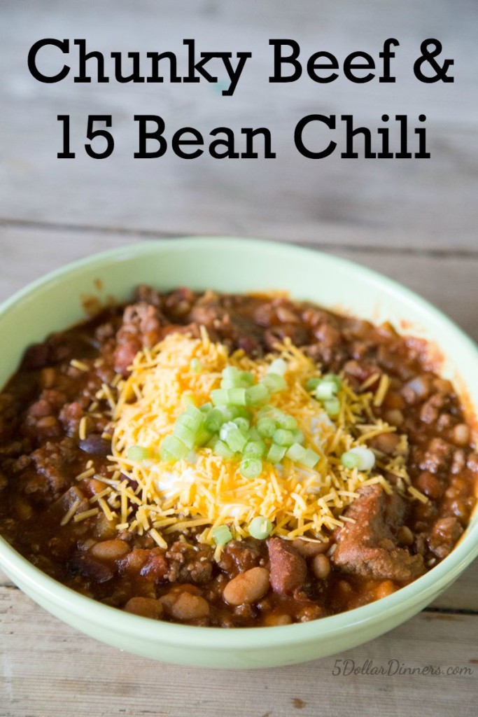 Recipe for Chunky Beef & 15 Bean Chili
