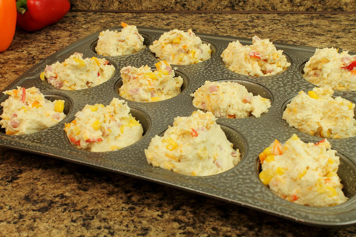 Ham and Cheese Muffins with Smithfield Anytime Favorites Diced Ham6