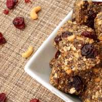 No Bake Chia Cherry Cashew Energy Bites from 5DollarDinners.com