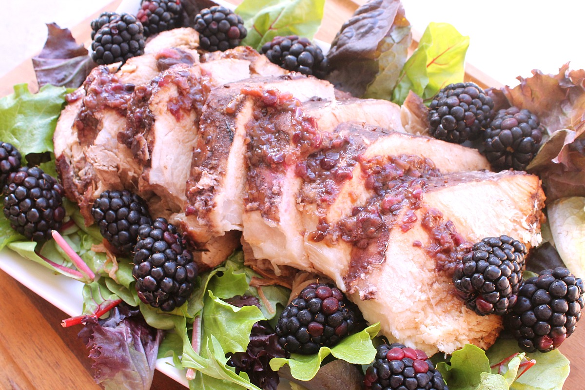 Slow Cooker Blackberry Ginger Pork Loin