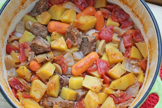 Dutch Oven Beef Stew with Butternut Squash