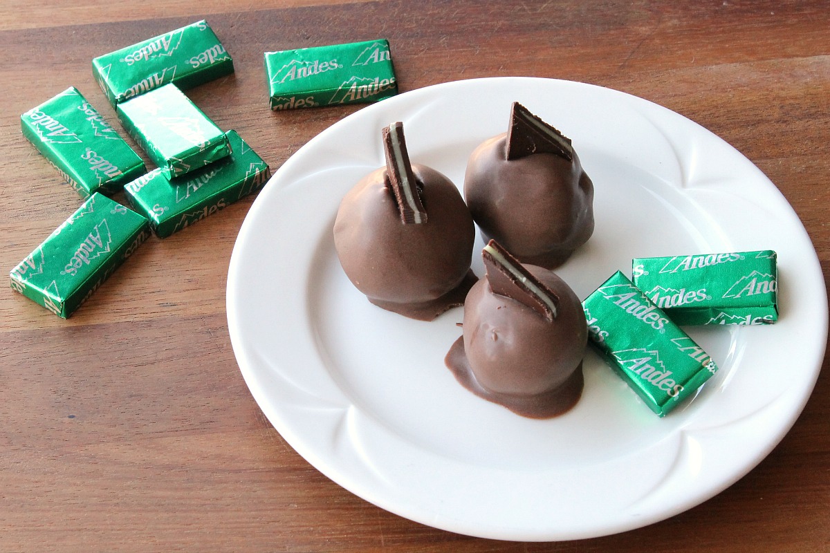 Andes Mint Brownie Truffles