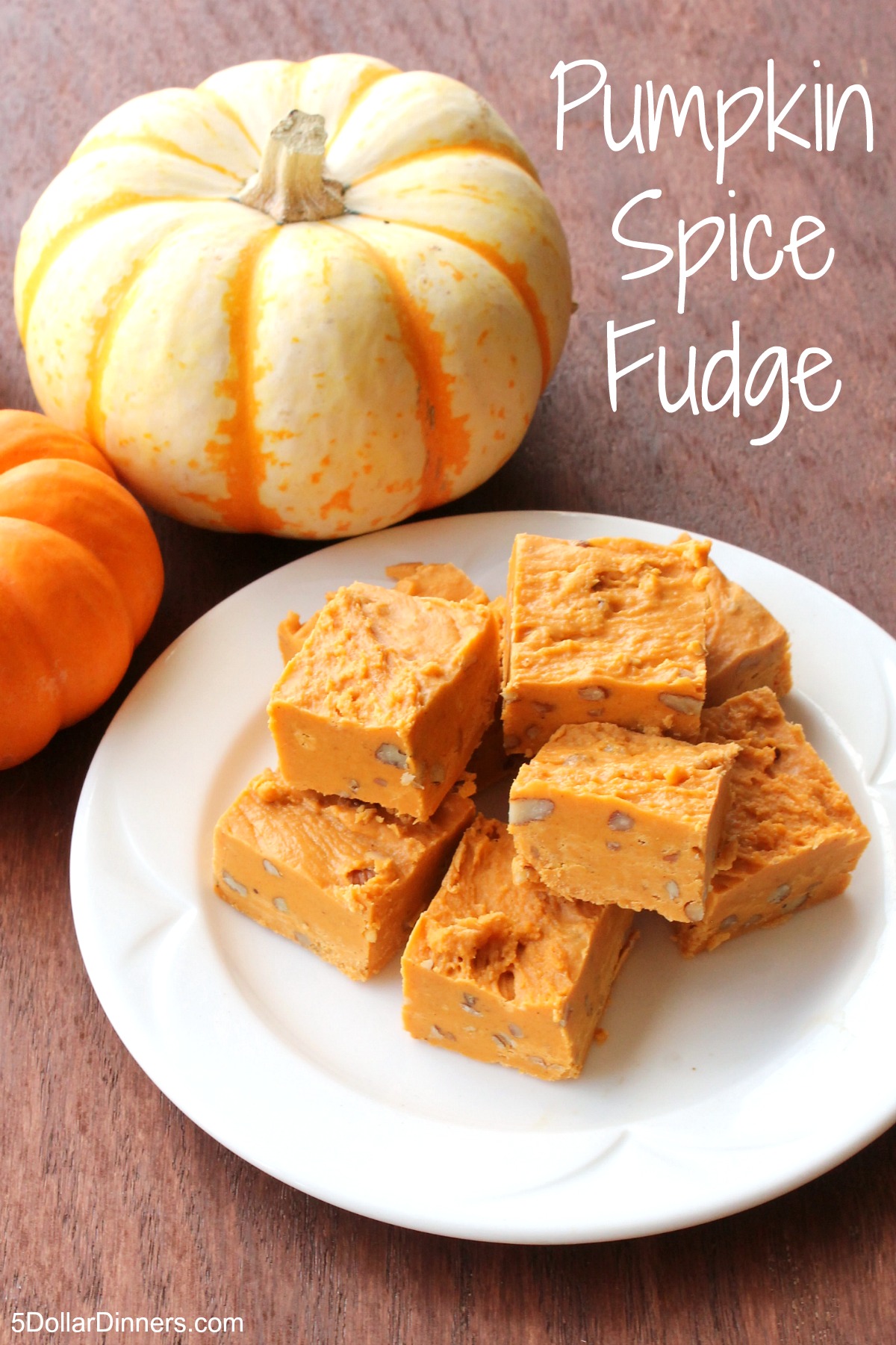 Pumpkin Spice Fudge from 5DollarDinners.com