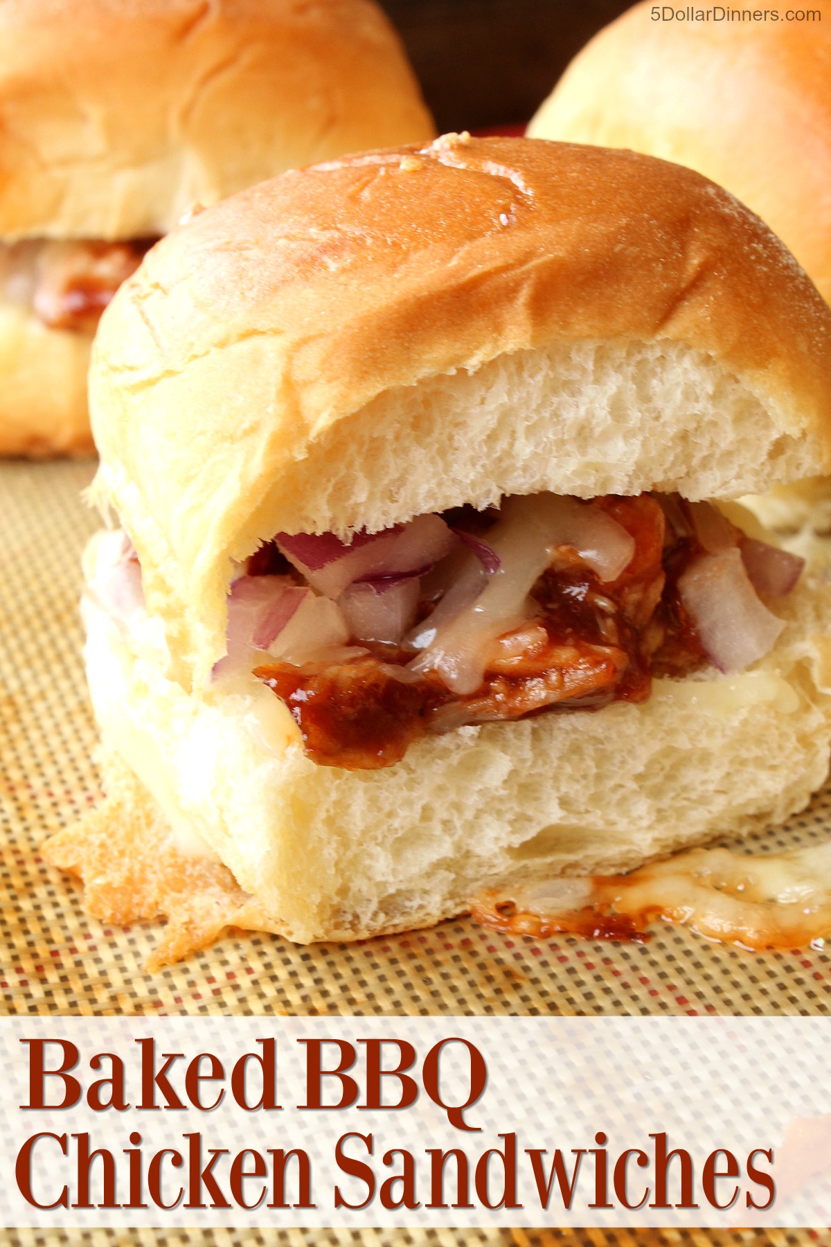 Baked BBQ Chicken Sandwiches from 5DollarDinners.com